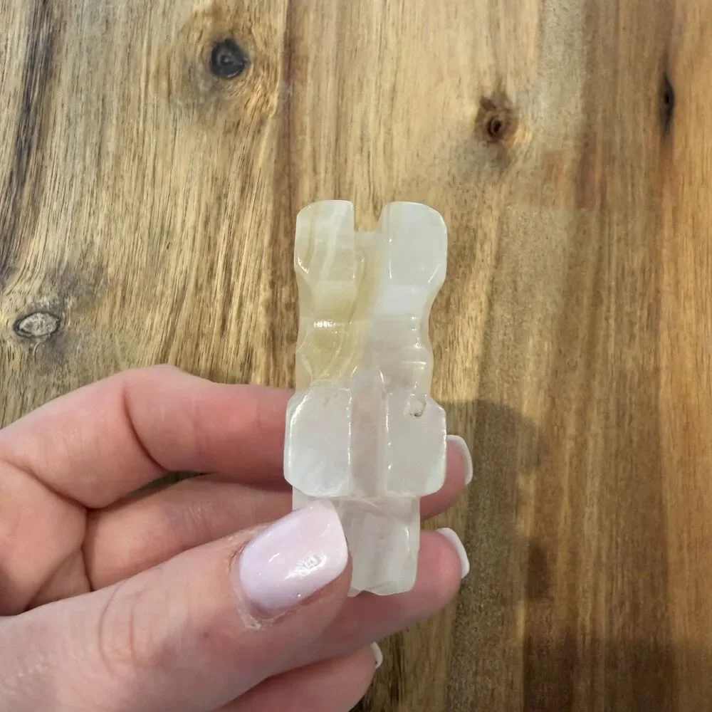 Vintage Marble/Quartz Stone White Scottish Terrier Scottie Trinket Figurine Mini